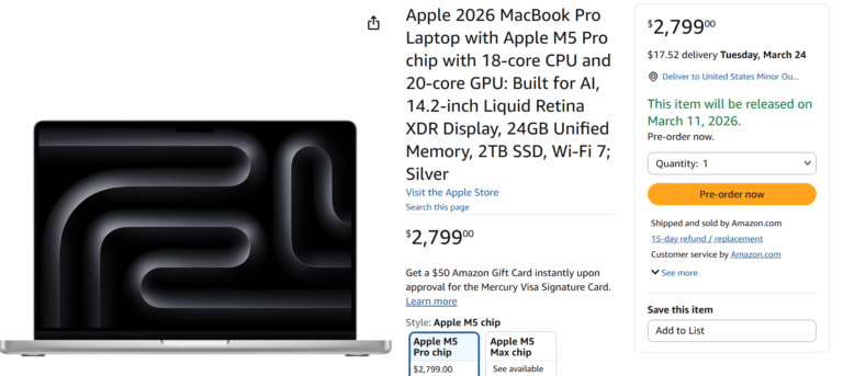 Apple MacBook Pro 14-inch 2026